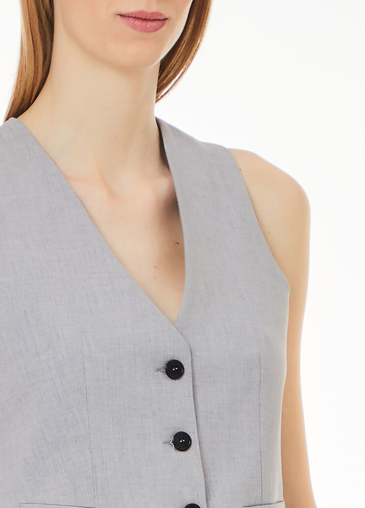 Chaleco de sarga gris Liu Jo - large image number 2