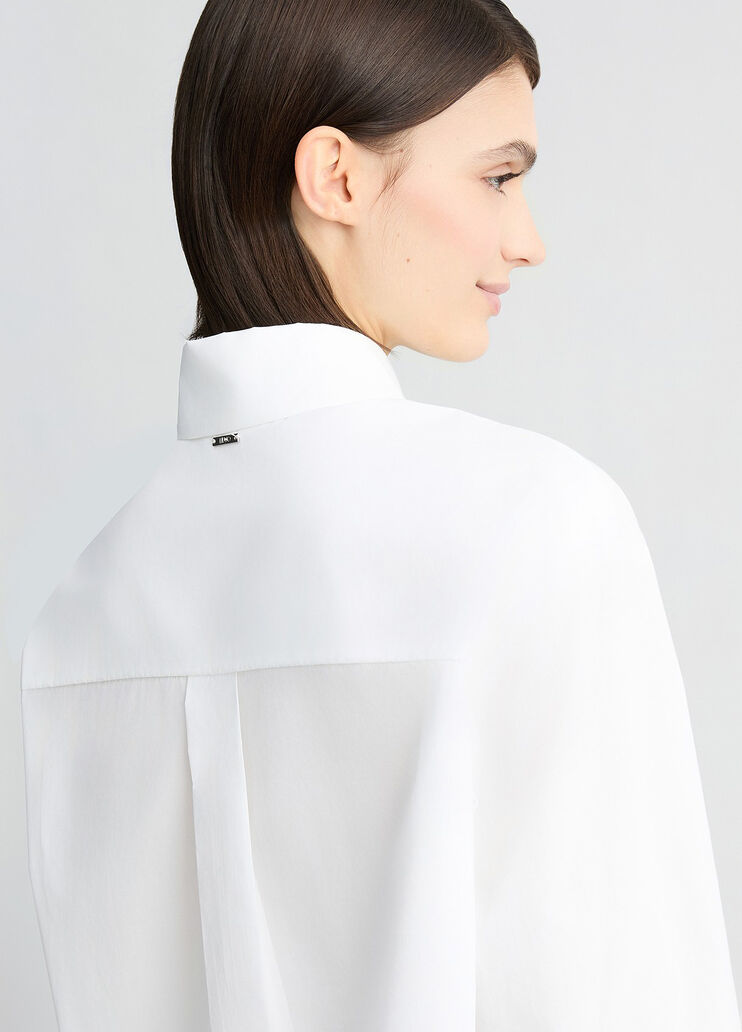 Poplin shirt with rhinestones white/gemstones Liu Jo - medium Poplin shirt with rhinestones white/gemstones Liu Jo - medium