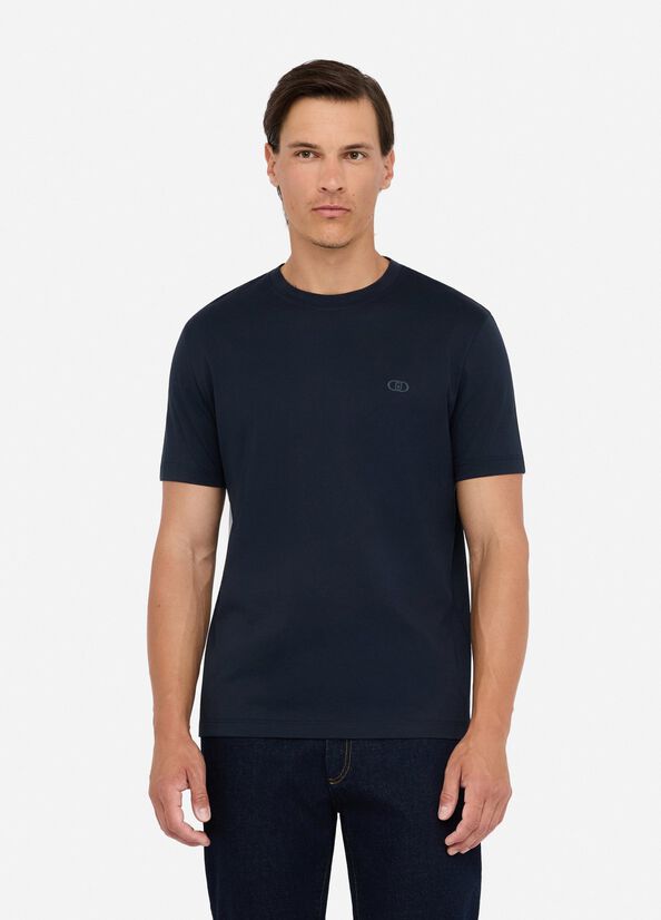 Cotton T-shirt dark blue Liu Jo - medium