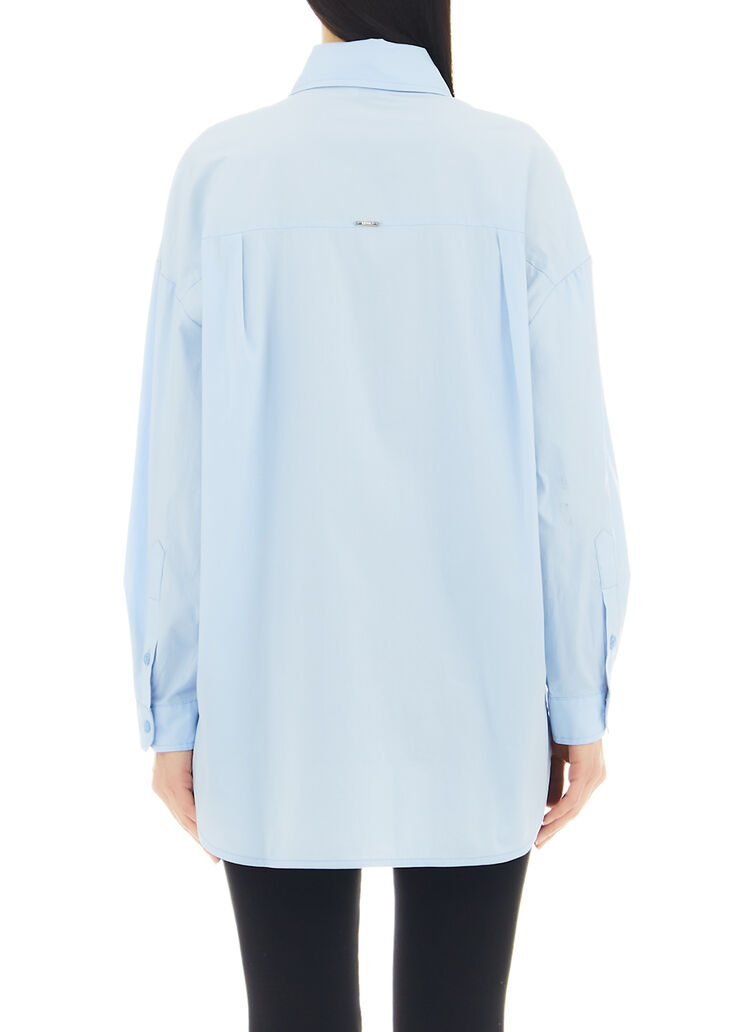 Striped shirt with jewel stones light blue Liu Jo - large image number 1 Striped shirt with jewel stones light blue Liu Jo - large image number 1