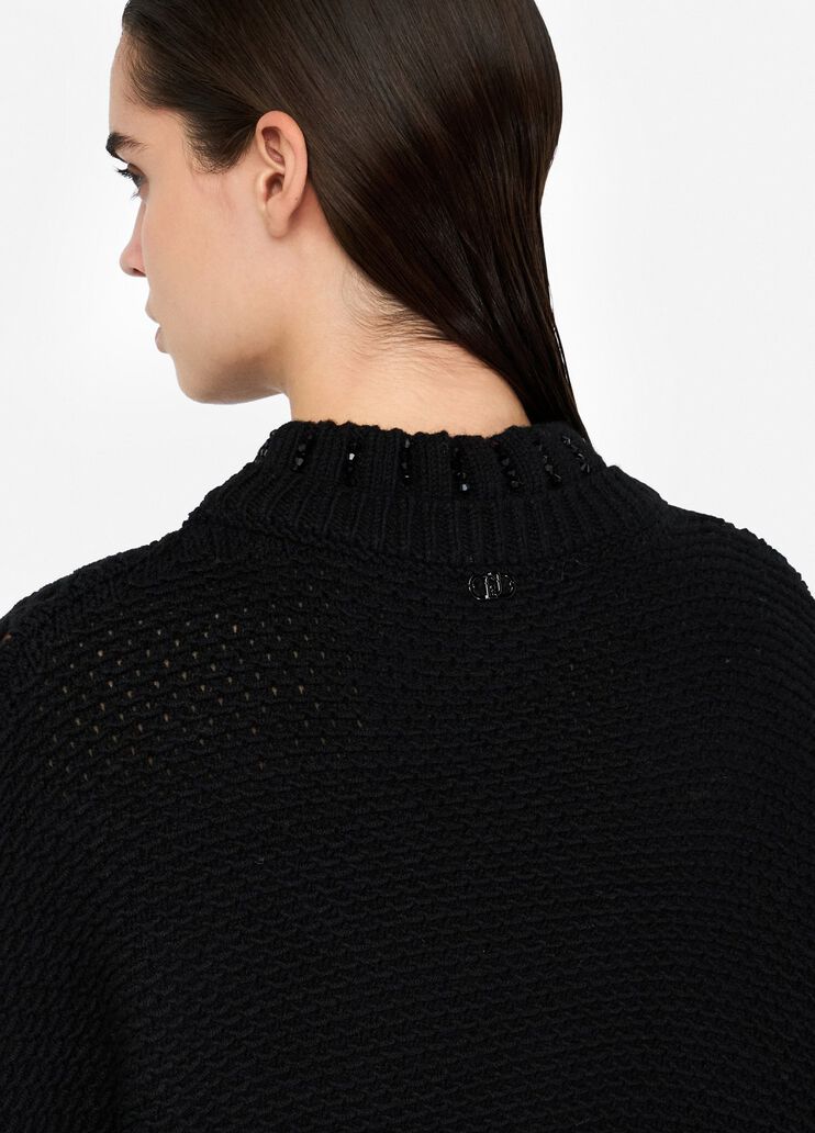 Jersey de lana calado negro Liu Jo - large image number 4 Jersey de lana calado negro Liu Jo - large image number 4