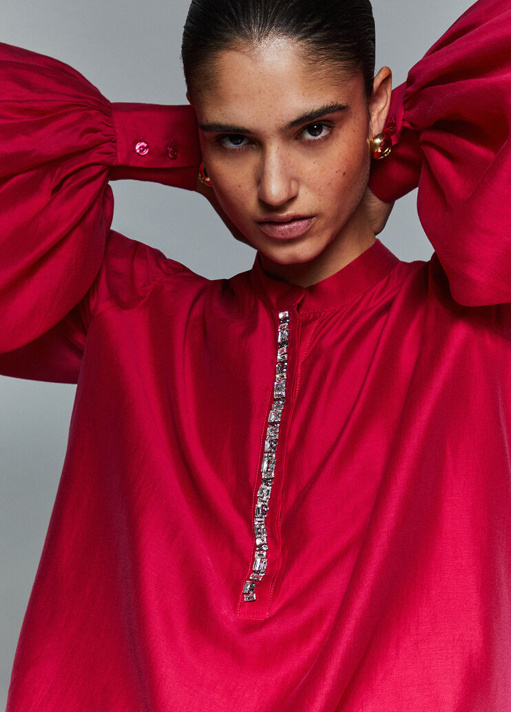Blouse with jewel embroidery red Liu Jo - medium