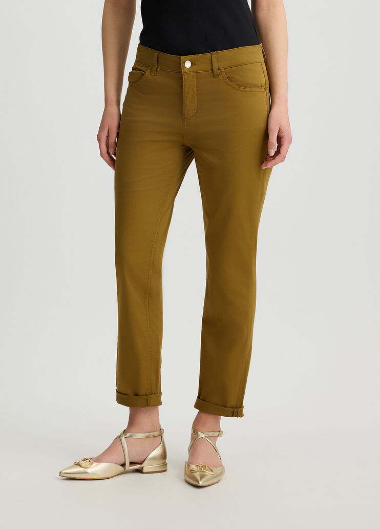 Skinny cotton trousers terracotta Liu Jo - large image number 0 Skinny cotton trousers terracotta Liu Jo - large image number 0