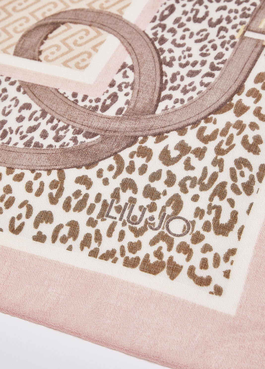 Animal Print Stole with Straps rose cameo Liu Jo - large image number 3
