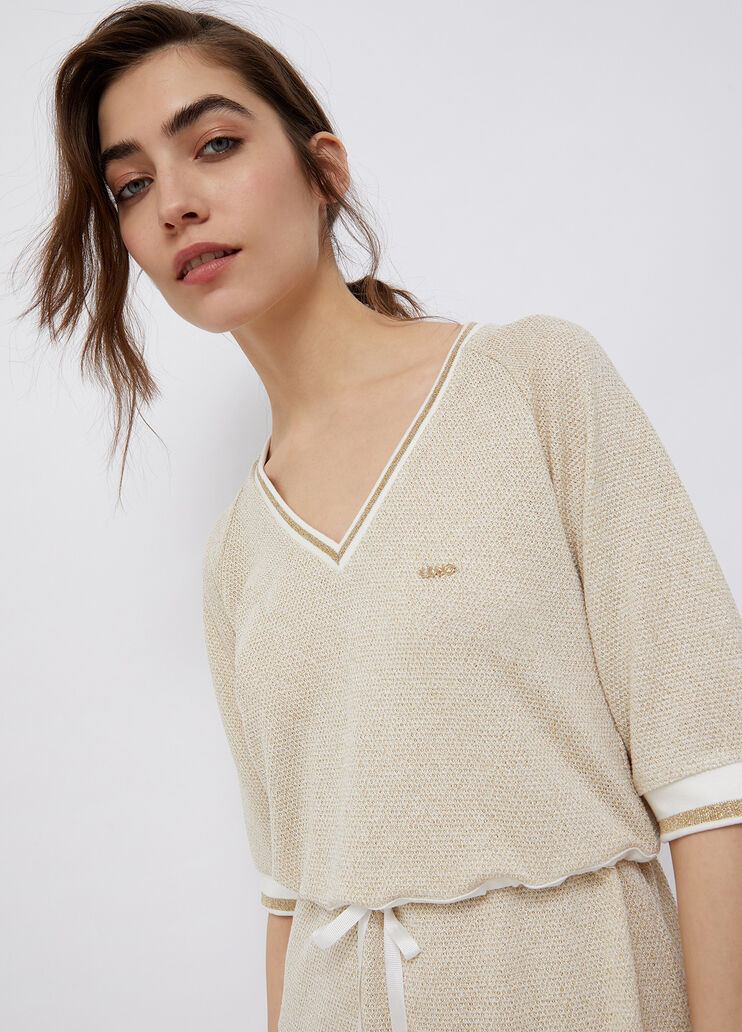 Kurzes Sweatkleid Weiß/Hellgold Liu Jo - large image number 2