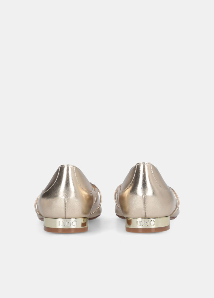 Ballerines avec logo bijou or clair Liu Jo - large image number 7