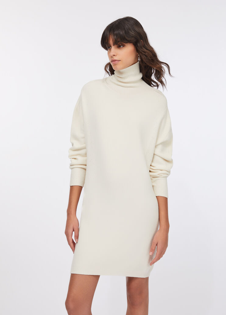 Vestido de punto con microlentejuelas blanco lana Liu Jo - large image number 0