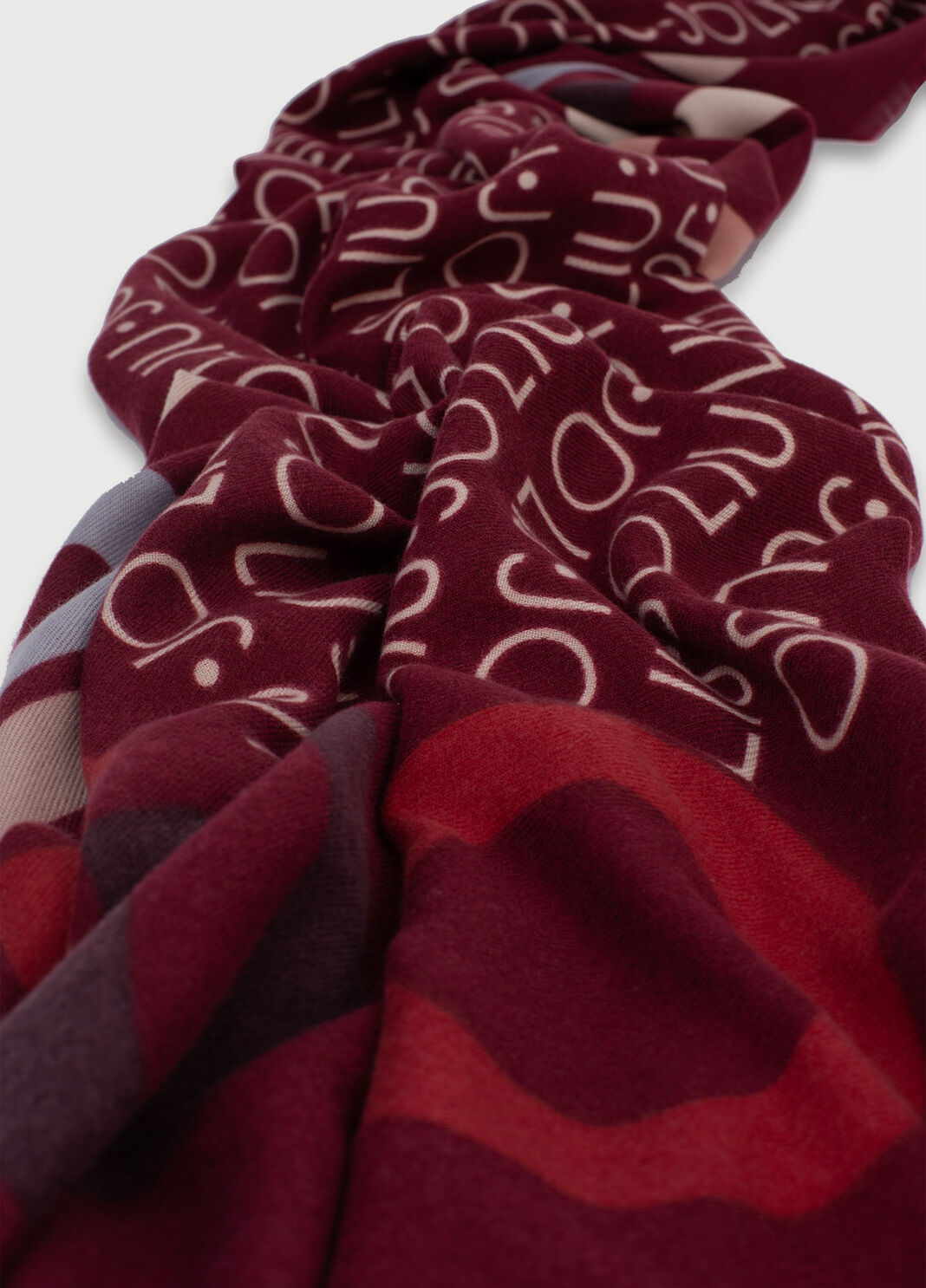 Shawl with logo Burgundy Liu Jo - large image number 2