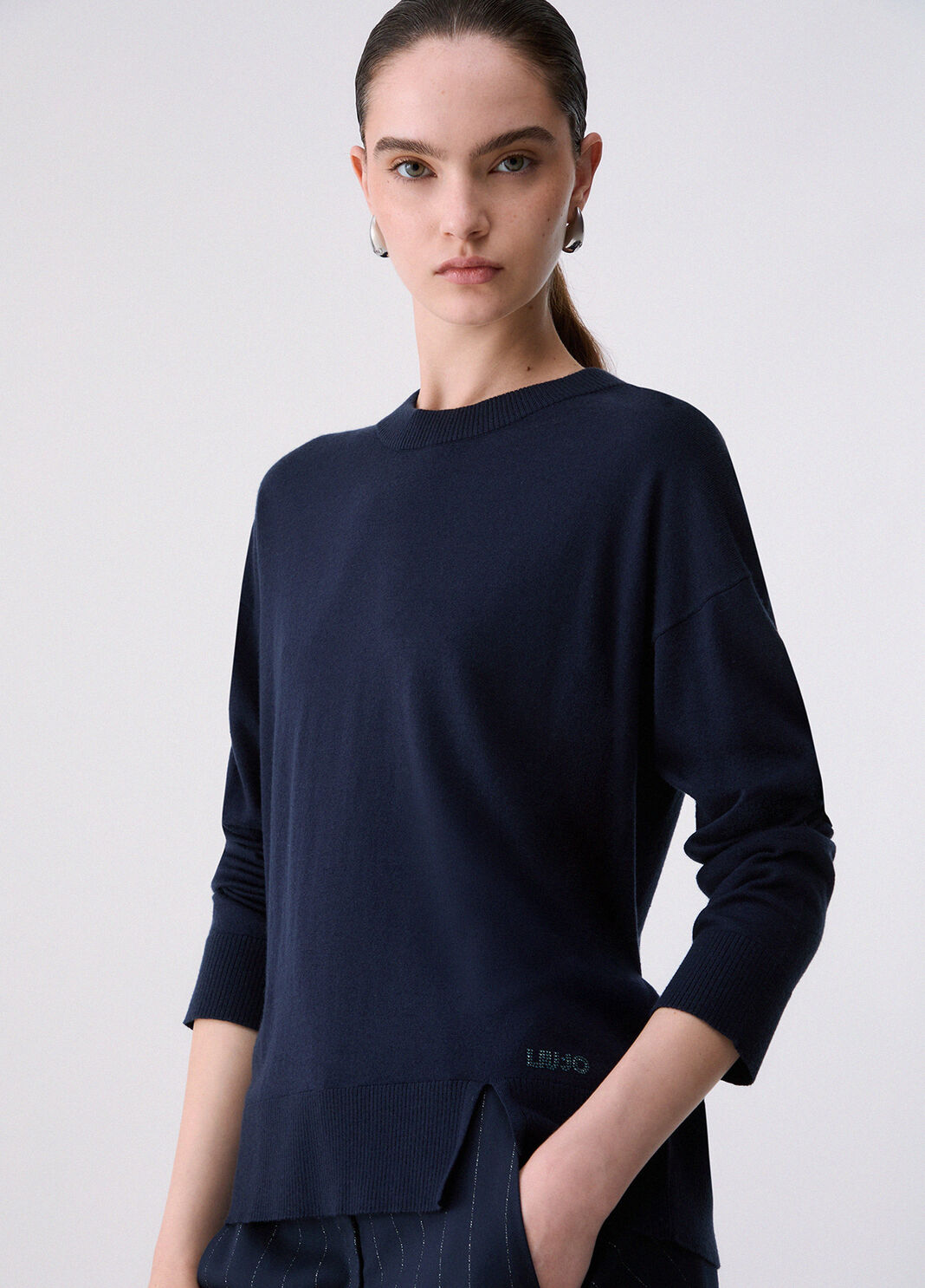 Pullover aus Wollmischung Dunkelblau Liu Jo - large image number 4