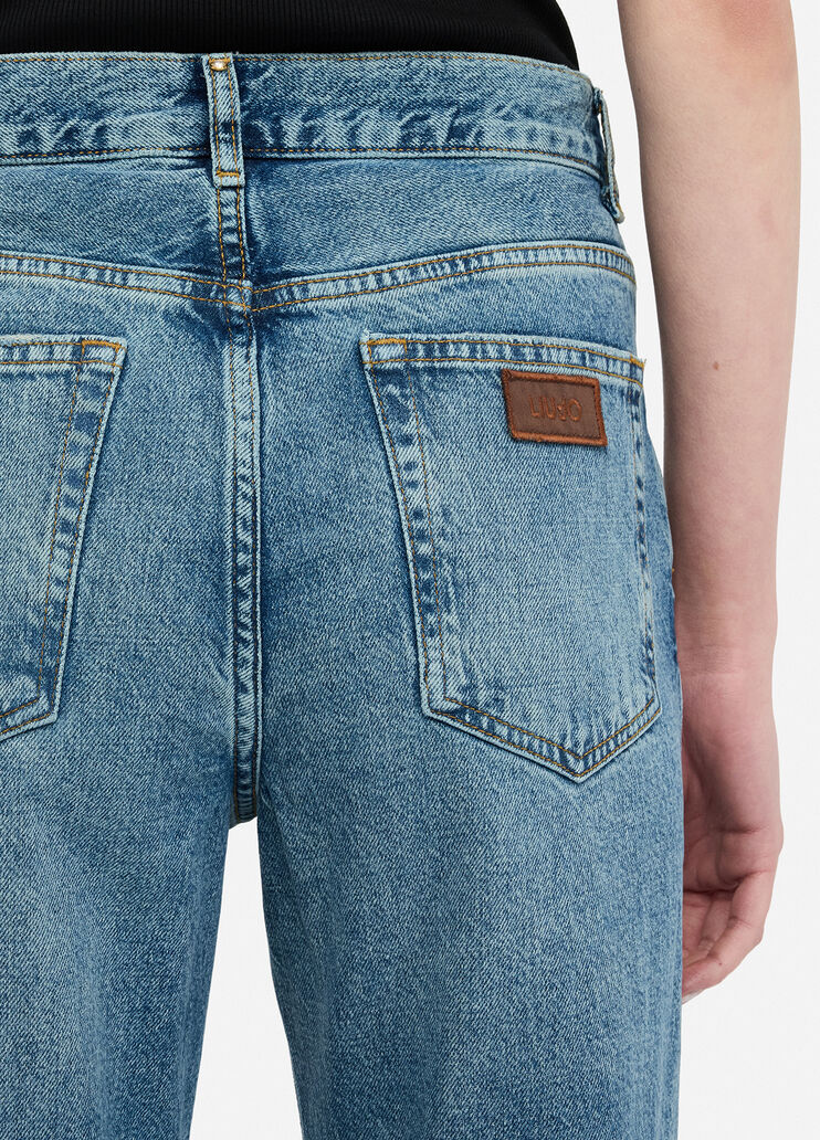 Jeans straight cropped denim blu Liu Jo - large image number 2