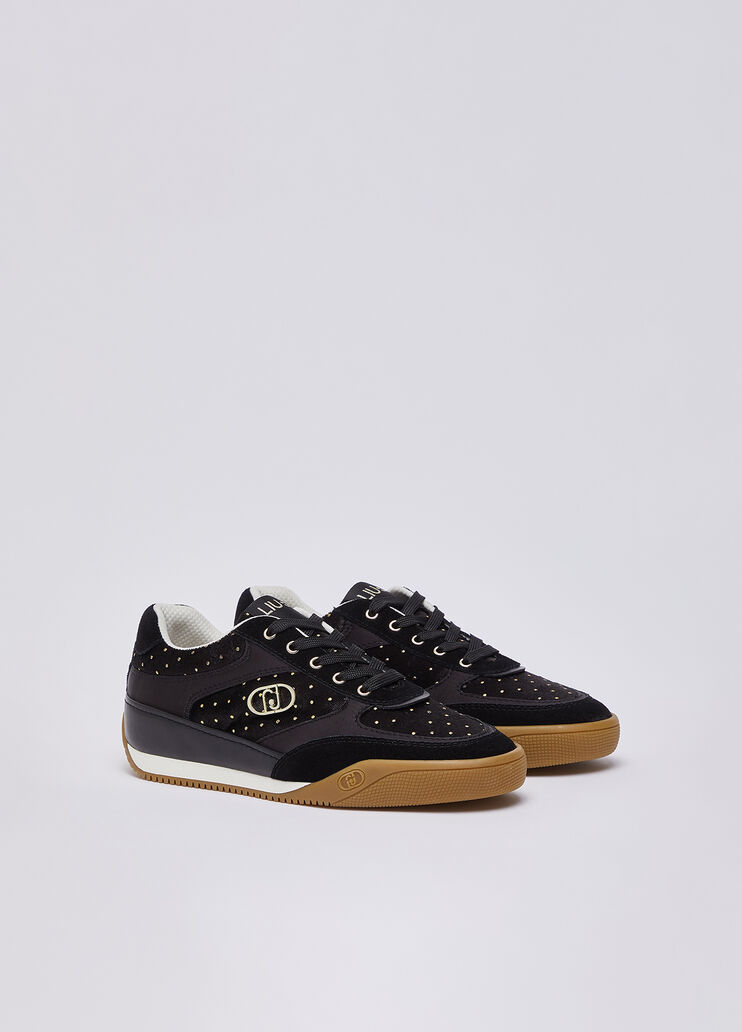 Sneakers из бархата в горошек черный Liu Jo - medium