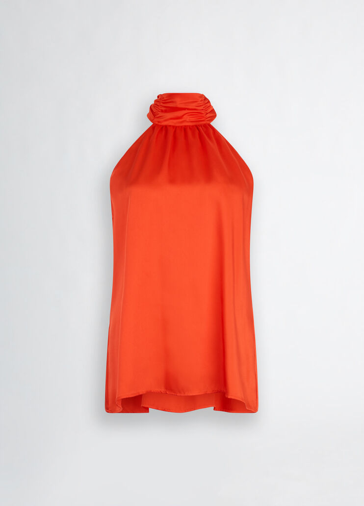 Satin top orange Liu Jo - large image number 6 Satin top orange Liu Jo - large image number 6