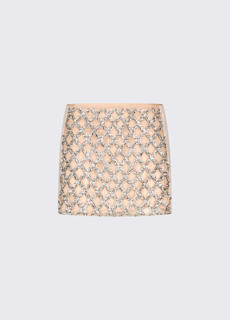 Minigonna con ricami gioiello bianco Liu Jo - large image number 6