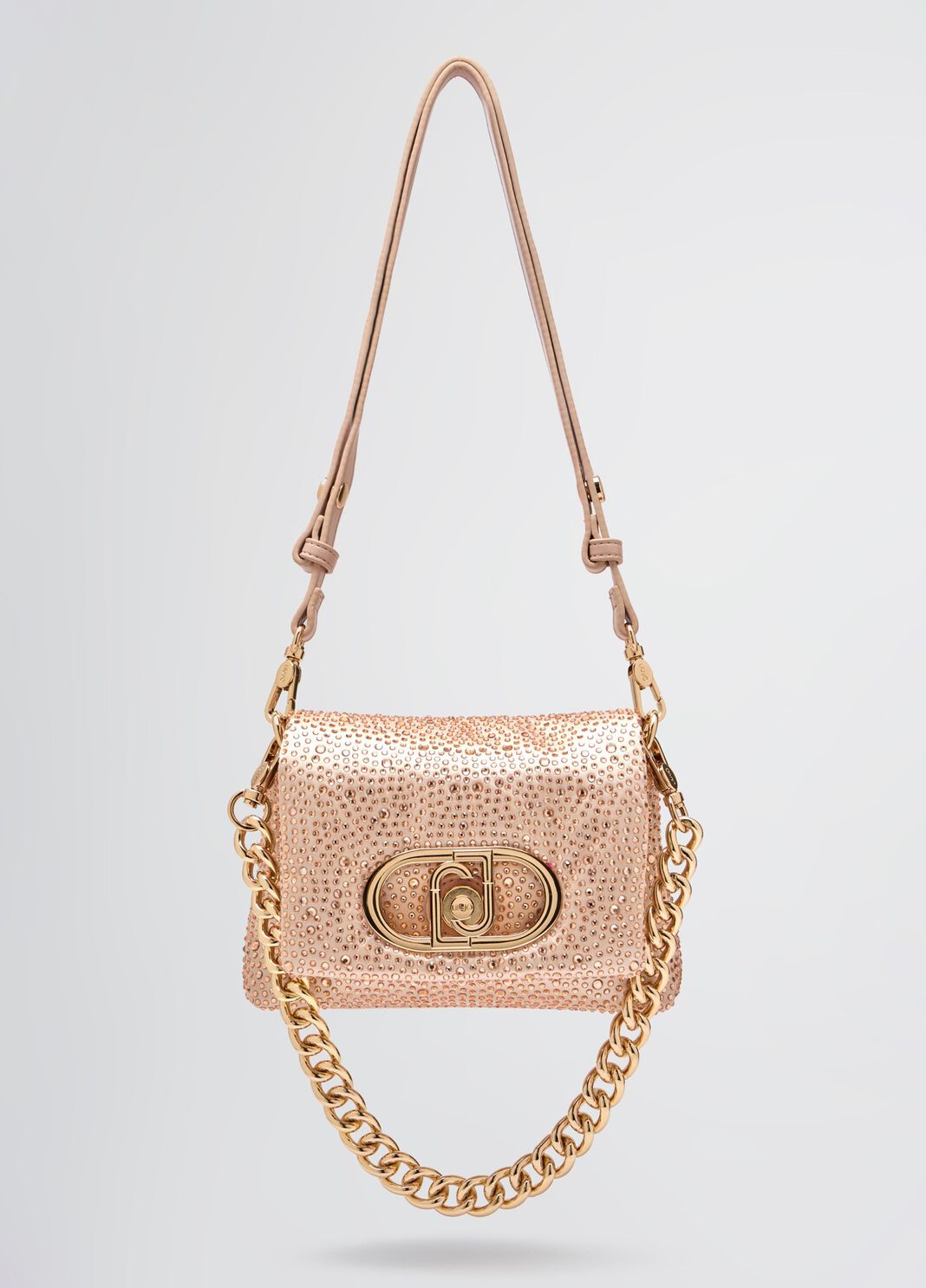 Small LaPuffy bag with rhinestones powder pink Liu Jo - large image number 0
