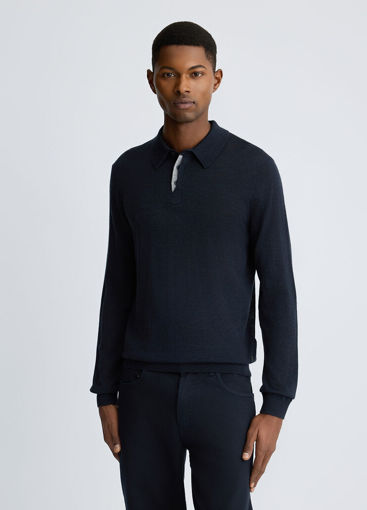 Blue wool-blend polo shirt dark blue Liu Jo - large image number 0 Blue wool-blend polo shirt dark blue Liu Jo - large image number 0