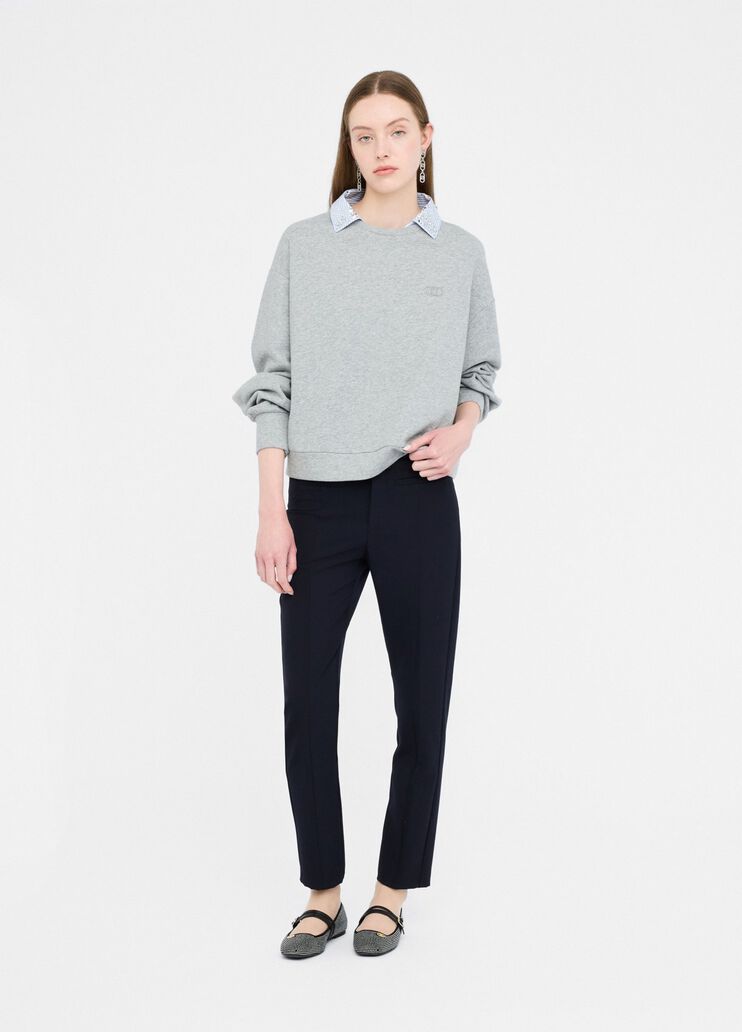 Sweatshirt with rhinestones grey Liu Jo - large image number 5 Sweatshirt with rhinestones grey Liu Jo - large image number 5