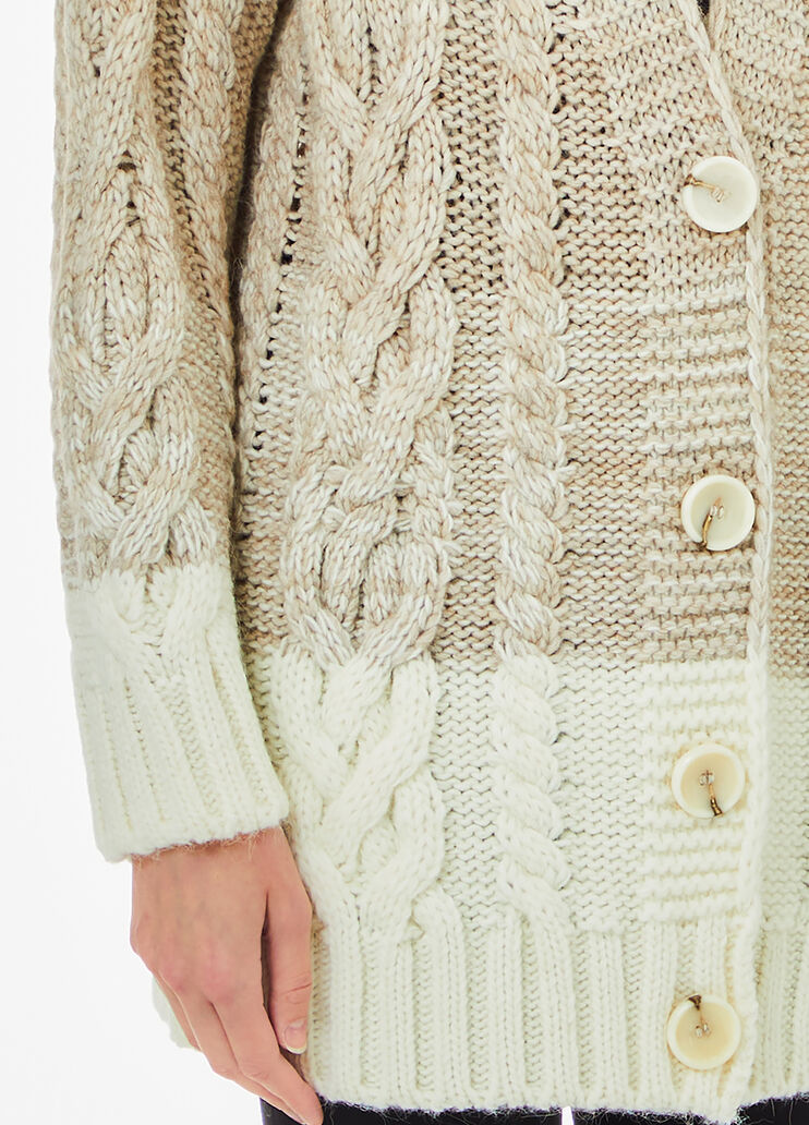 Wool and alpaca cardigan beige Liu Jo - large image number 2 Wool and alpaca cardigan beige Liu Jo - large image number 2