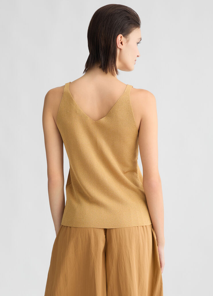 Gold knit top gold-colour Liu Jo - large image number 1 Gold knit top gold-colour Liu Jo - large image number 1