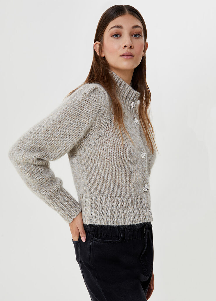 Cardigan with jewel buttons Beige Liu Jo - large image number 0 Cardigan with jewel buttons Beige Liu Jo - large image number 0