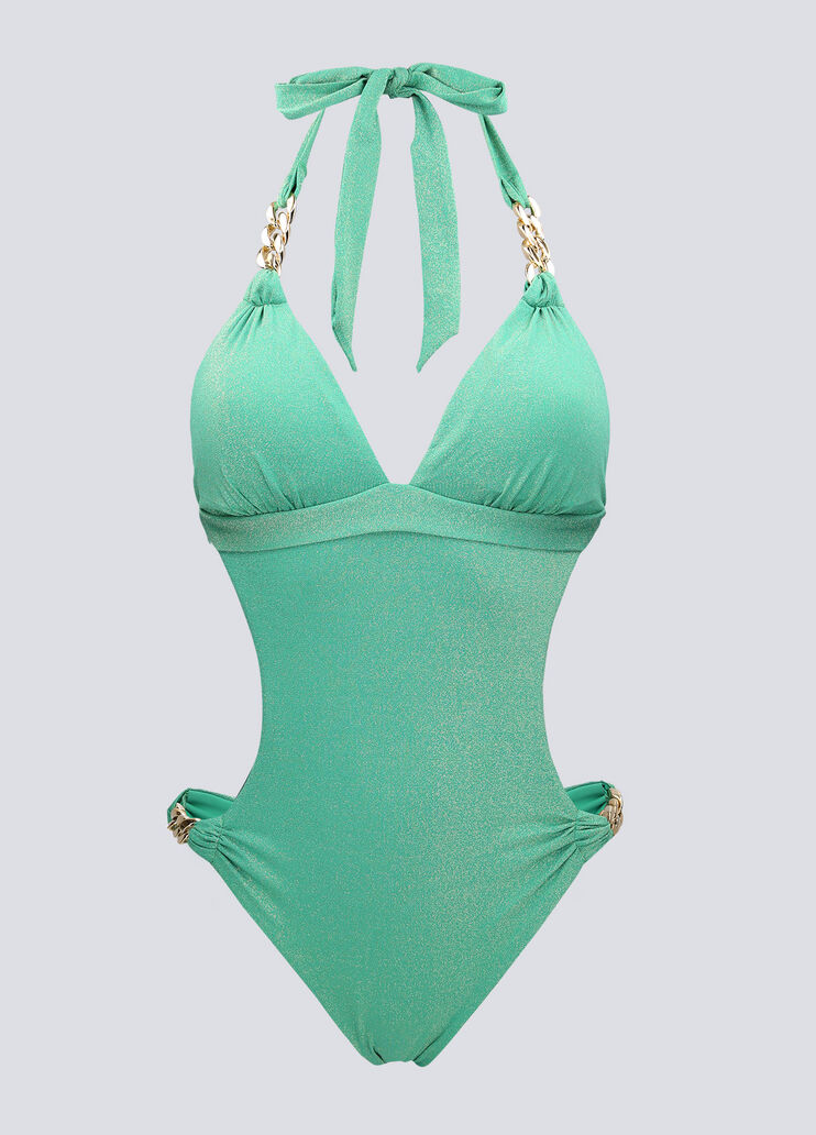 Maillot une pièce en lurex® vert Liu Jo - large image number 4