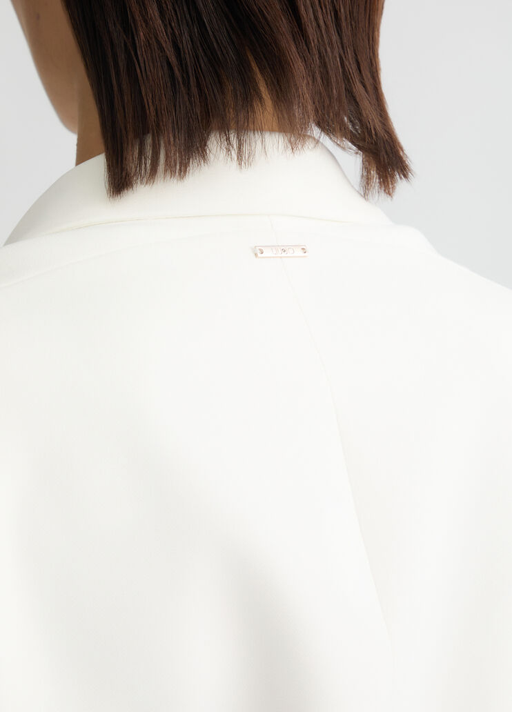 Double-breasted blazer white wool Liu Jo - large image number 4 Double-breasted blazer white wool Liu Jo - large image number 4