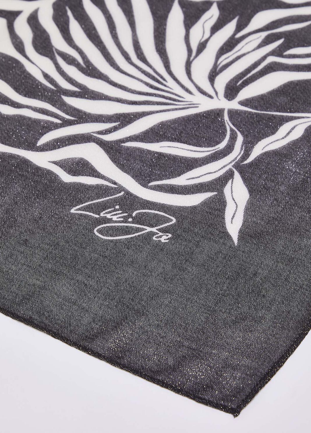 Палантин с зебровым мотивом черный Liu Jo - large image number 2