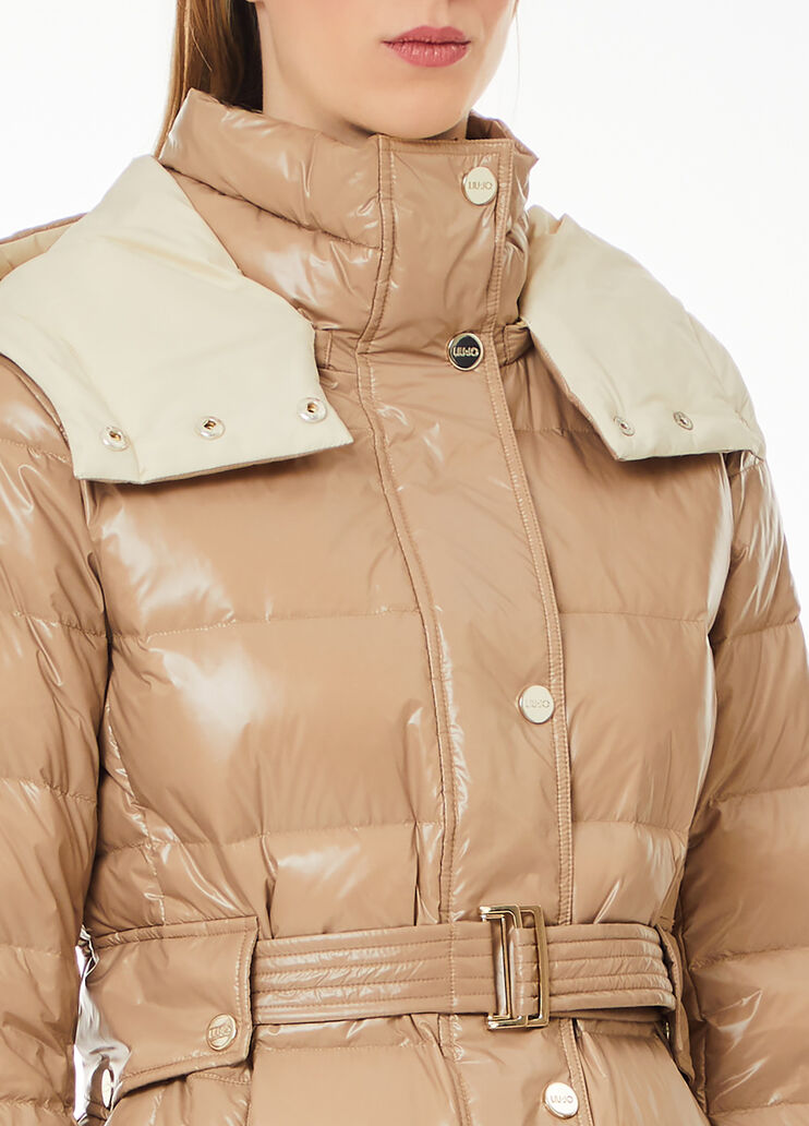 Giacca imbottita con cappuccio grigio Liu Jo - large image number 2