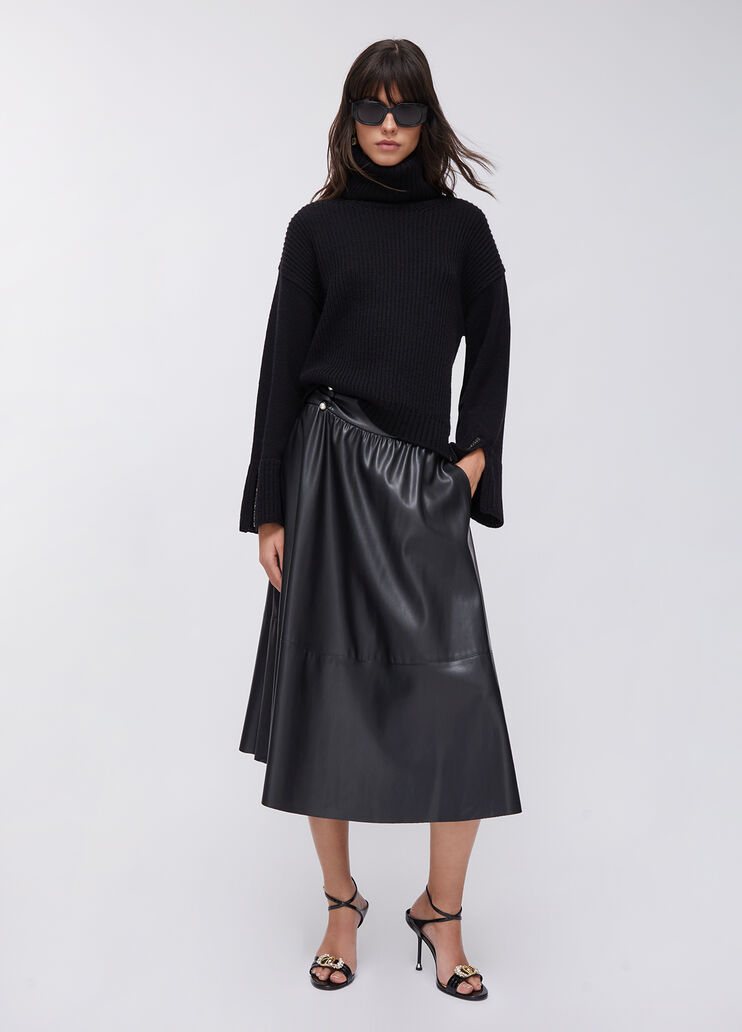 Wool polo-neck with gemstones black Liu Jo - large image number 5