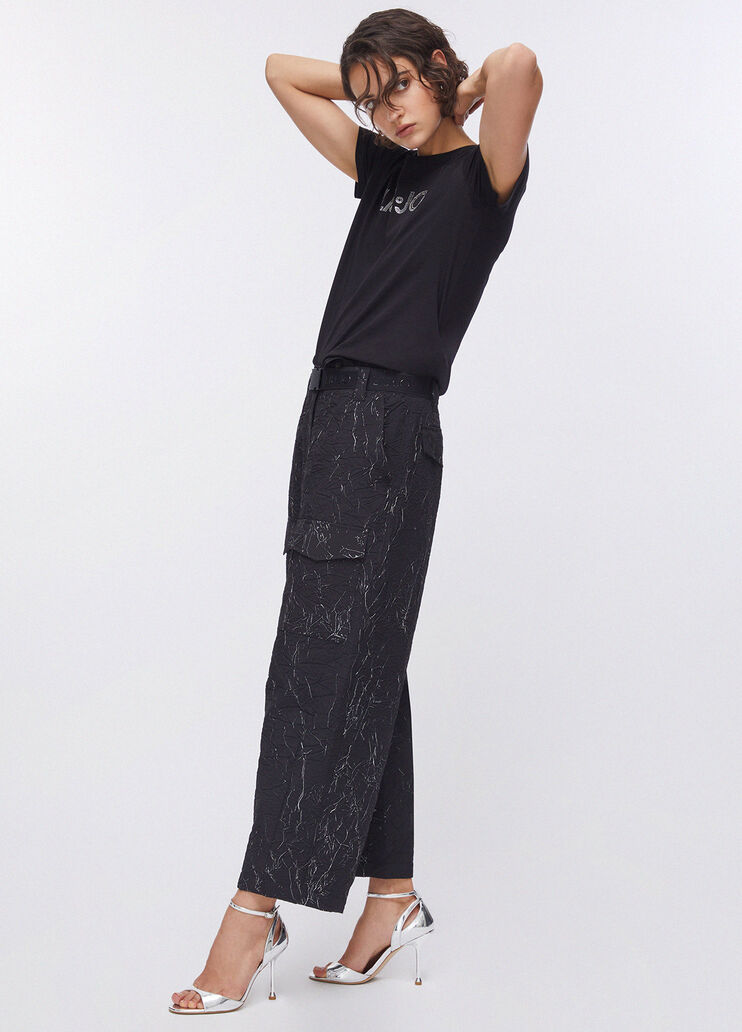 Hose in Wrinkle-Optik schwarz Liu Jo - large image number 3