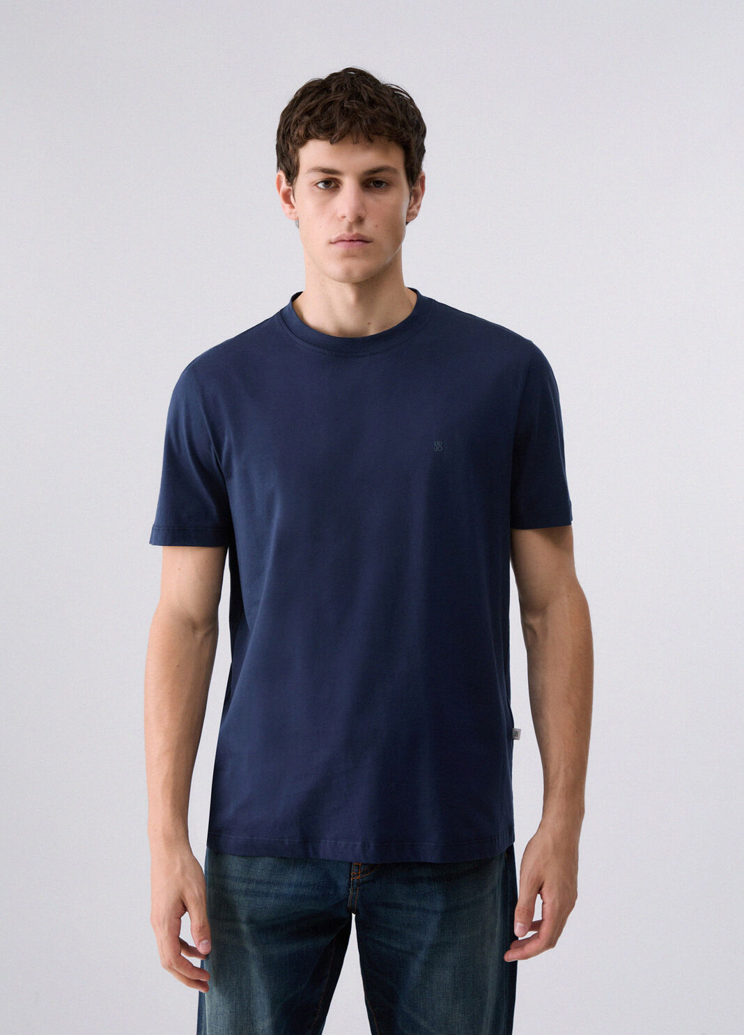 T-shirt con logo ricamato blu navy Liu Jo - large image number 0