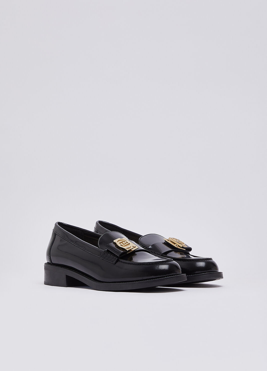 Brushed leather loafers black Liu Jo - large image number 2
