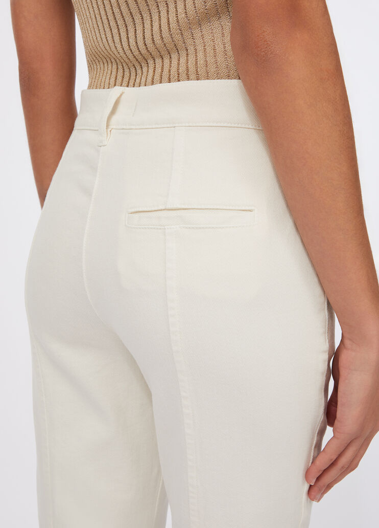 Flared cotton bull trousers white Liu Jo - medium