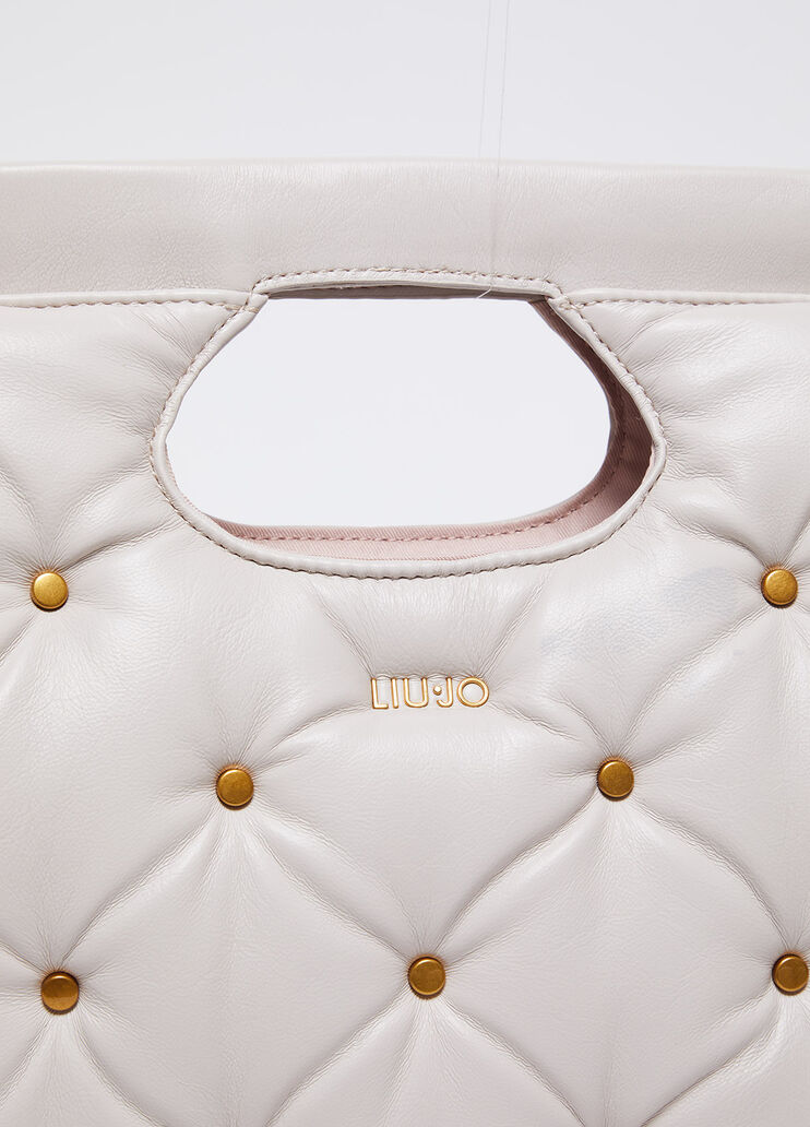 Large bag with studs beige Liu Jo - large image number 3 Large bag with studs beige Liu Jo - large image number 3