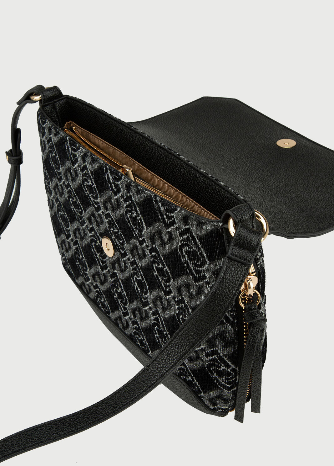 Umh&auml;ngetasche aus Jacquard Schwarz Liu Jo - large image number 3