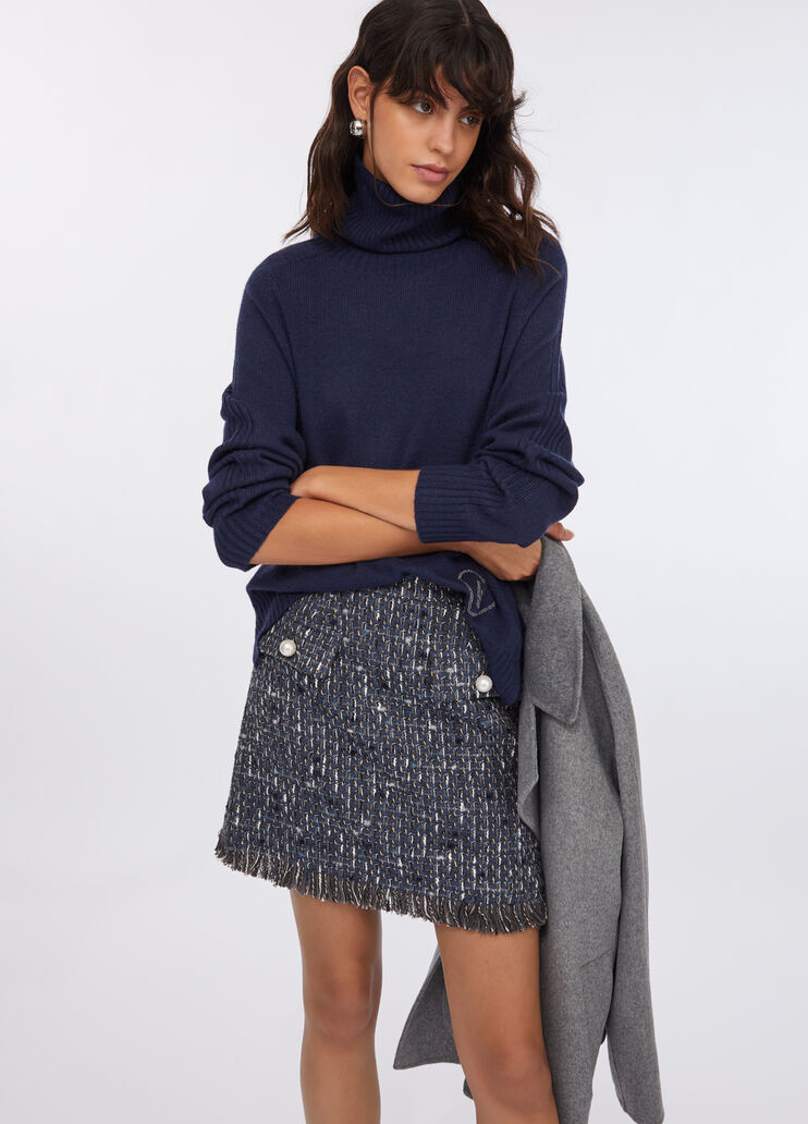 Wool and cashmere turtleneck dark blue Liu Jo - large image number 4 Wool and cashmere turtleneck dark blue Liu Jo - large image number 4