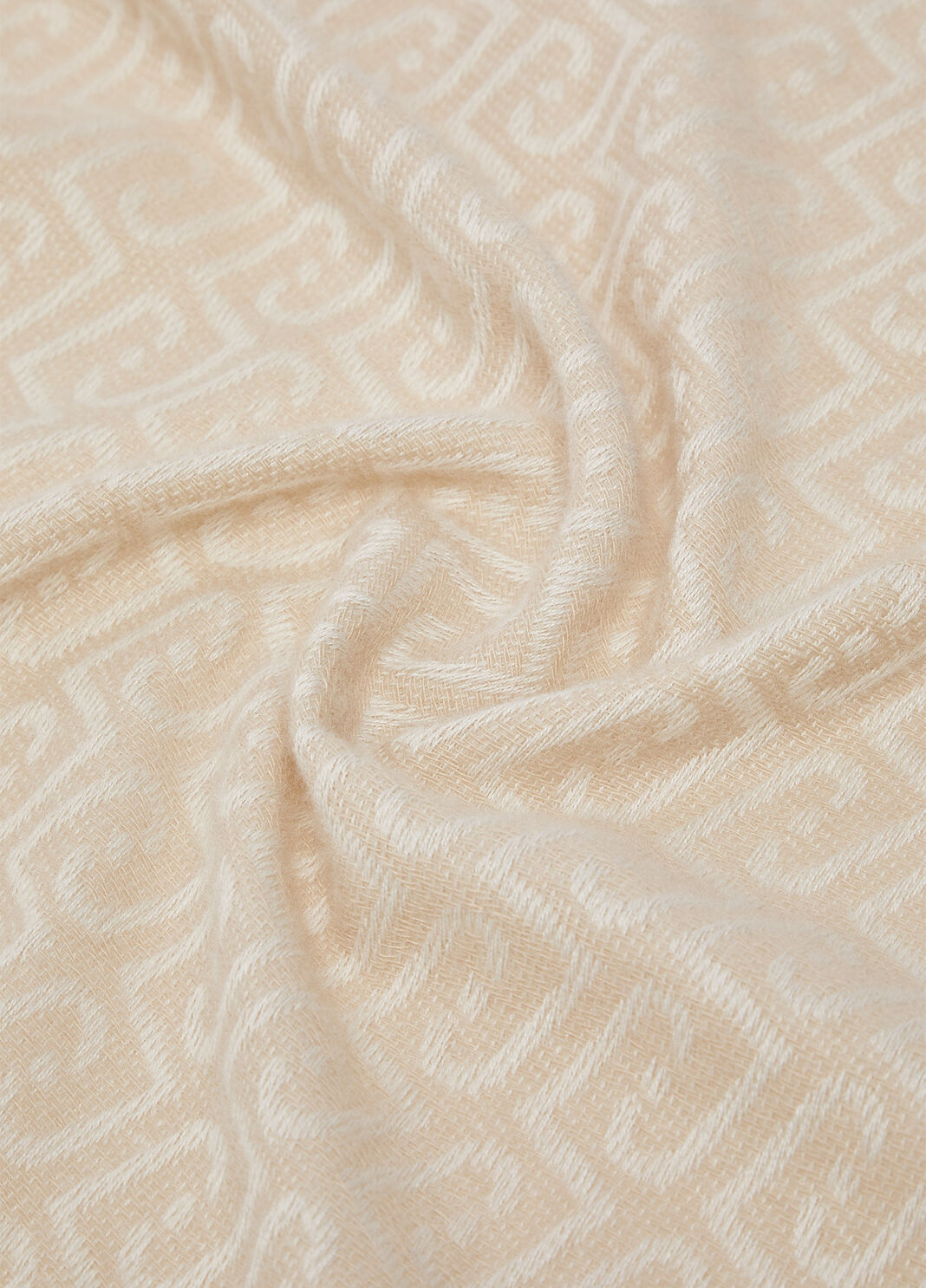 Stole with monogram logo beige Liu Jo - large image number 4