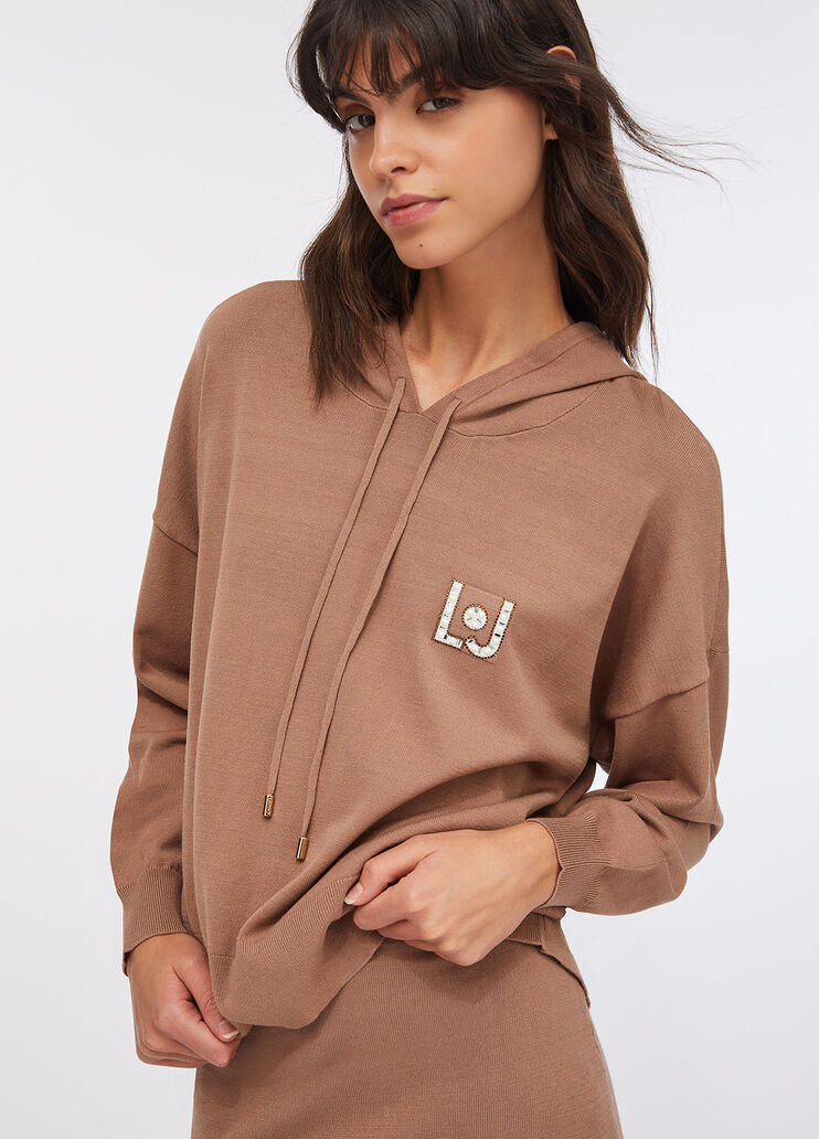 Трикотажная толстовка шоколадный Liu Jo - medium