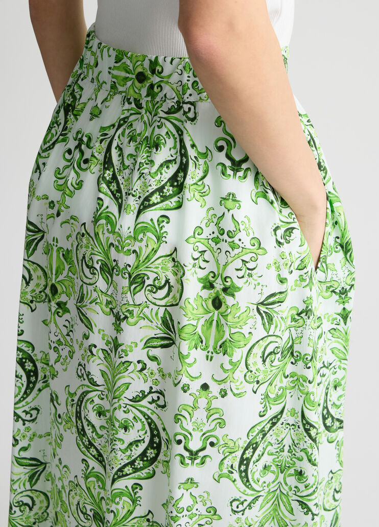 Poplin midi skirt green Liu Jo - large image number 4 Poplin midi skirt green Liu Jo - large image number 4