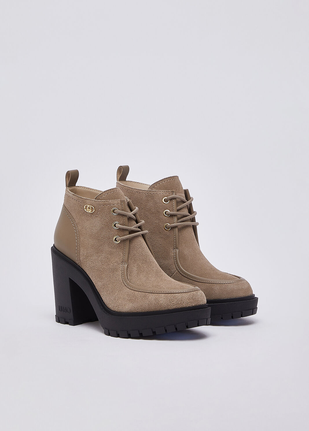 Bottines en daim &agrave; lacets havane Liu Jo - large image number 1