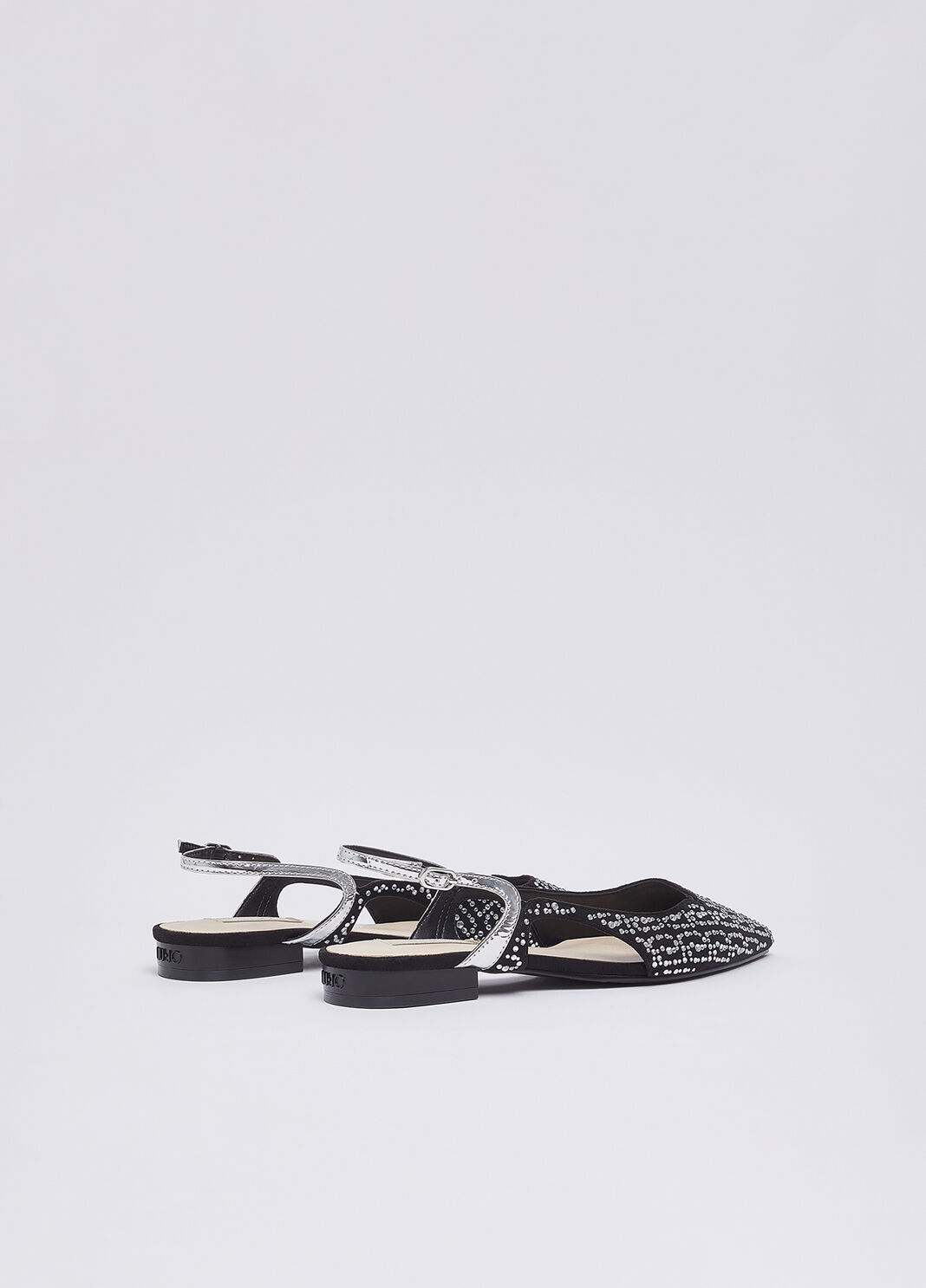 Escarpins &agrave; bride arri&egrave;re strass&eacute;s noir Liu Jo - large image number 2