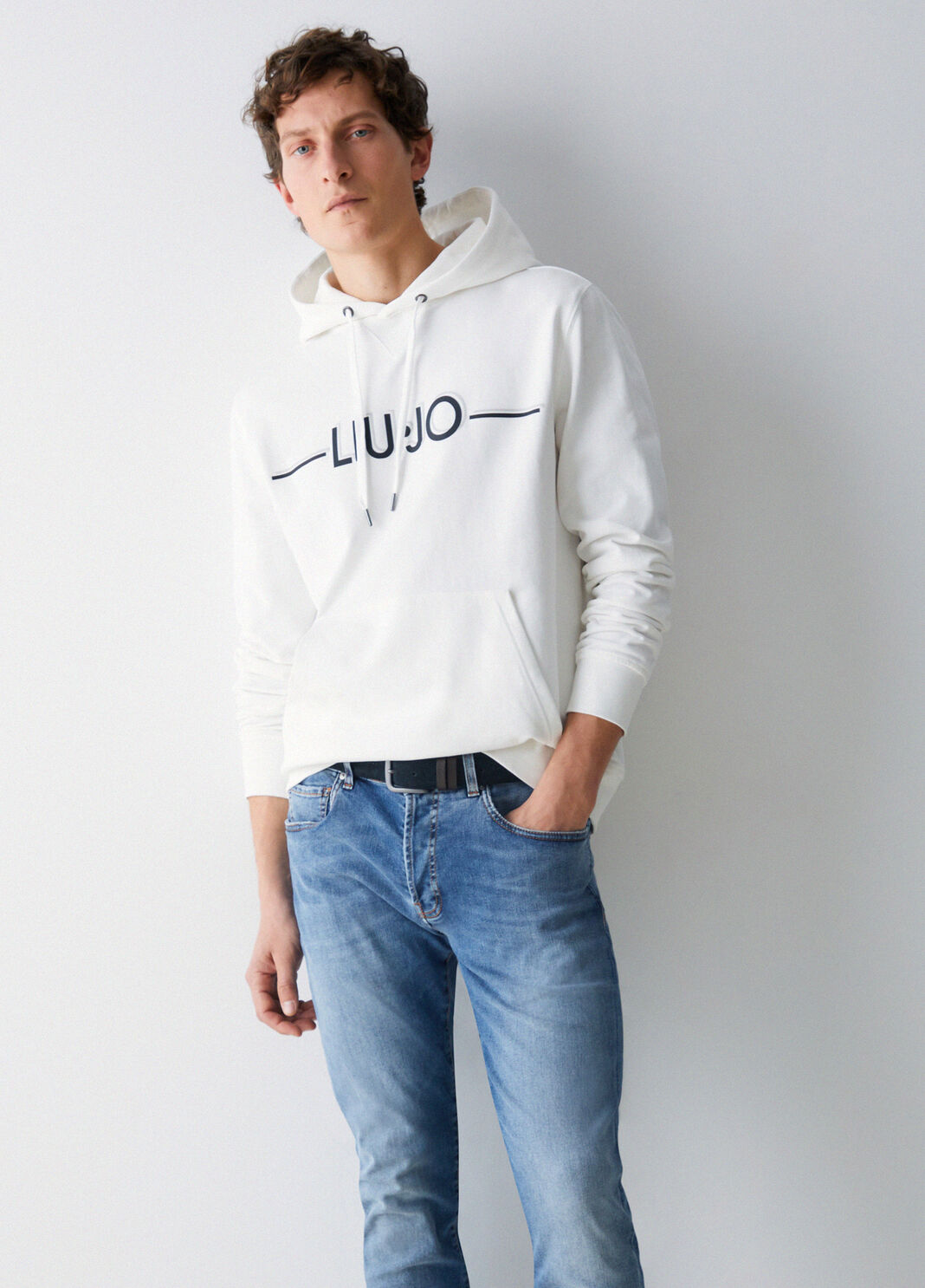 Sweat-shirt &agrave; capuche blanc Liu Jo - large image number 2