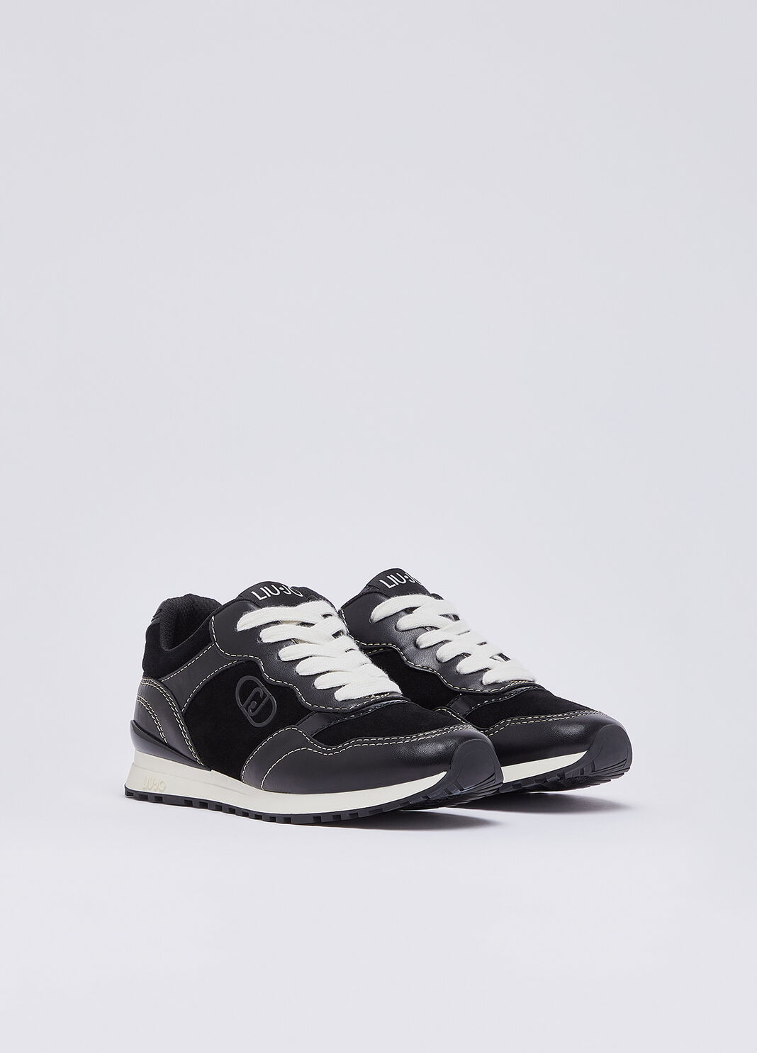 Sneakers aus Leder und Veloursleder Schwarz Liu Jo - large image number 1
