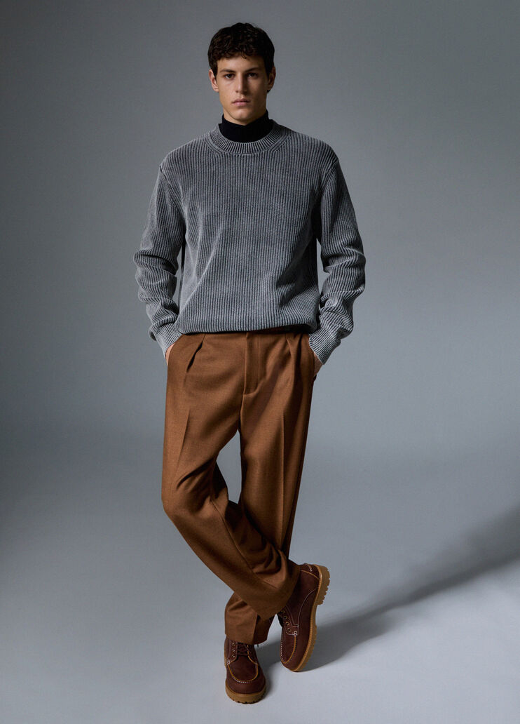 Pull d&eacute;lav&eacute; gris fonc&eacute; Liu Jo - medium