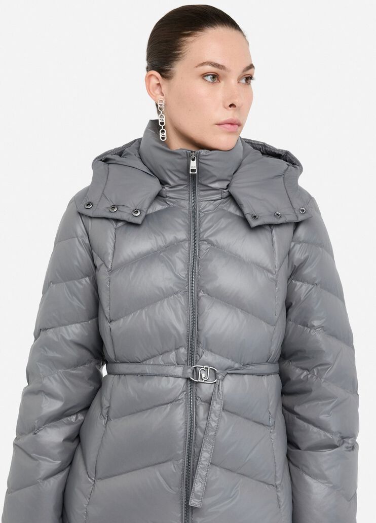 Hooded down jacket steel Liu Jo - large image number 2 Hooded down jacket steel Liu Jo - large image number 2