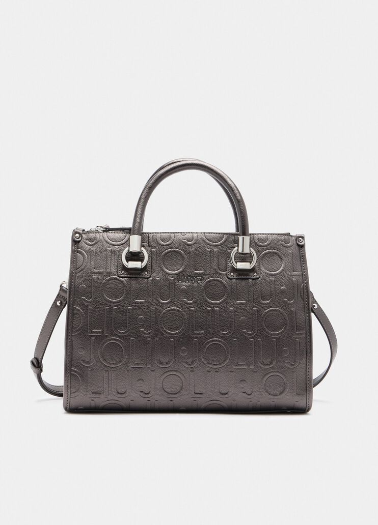 Medium satchel with logo anthracite Liu Jo - medium Medium satchel with logo anthracite Liu Jo - medium