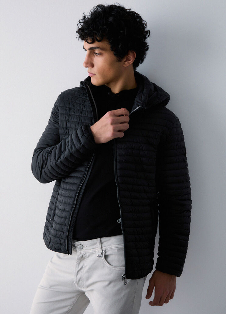 Blouson en nylon matelass&eacute; noir Liu Jo - medium