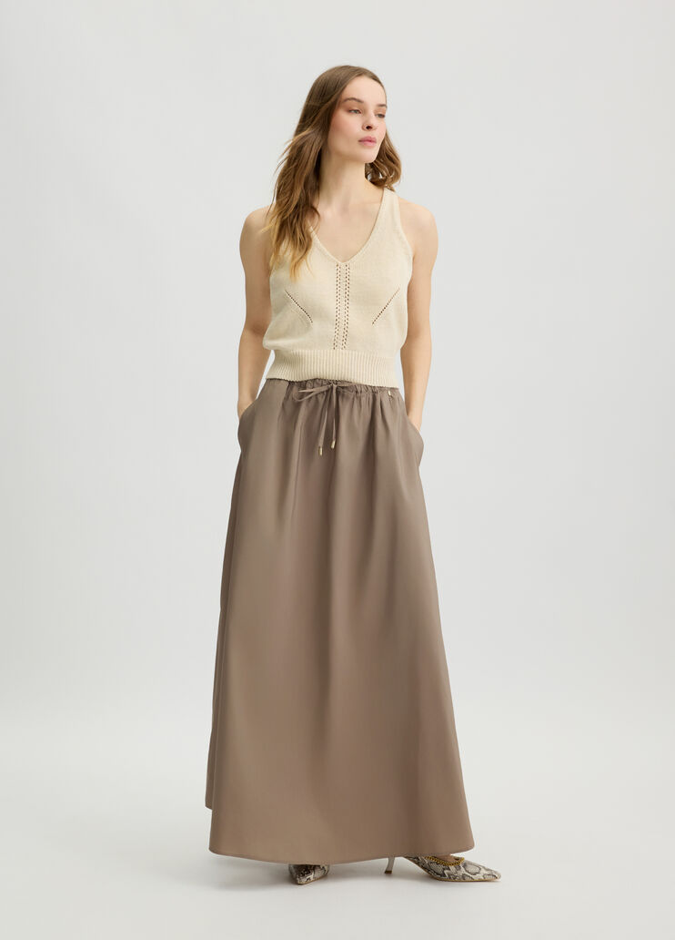 Long taffeta skirt beige Liu Jo - medium Long taffeta skirt beige Liu Jo - medium