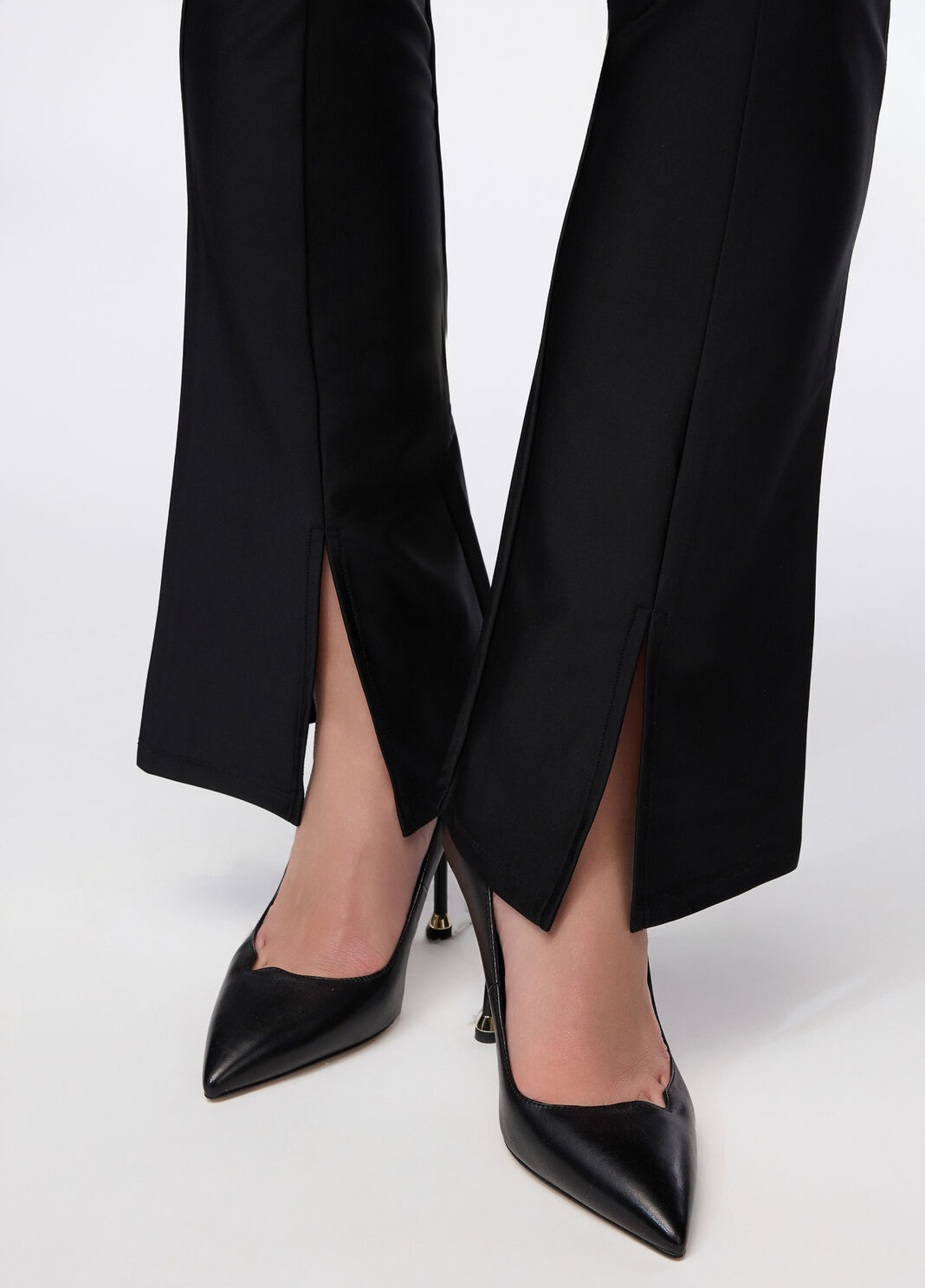 Pantaloni flare in lycra nero Liu Jo - large image number 2