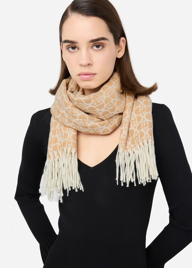 Stole with monogram logo camel Liu Jo - large image number 0 Stole with monogram logo camel Liu Jo - large image number 0