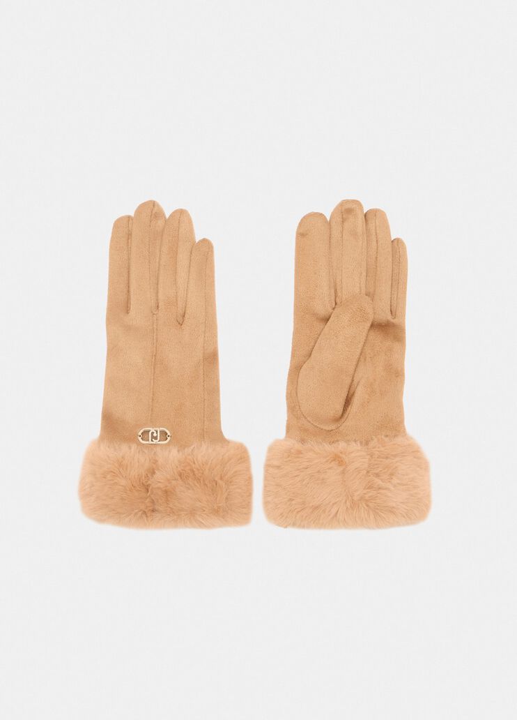 Handschuhe mit Animal-Print Camel Liu Jo - medium Handschuhe mit Animal-Print Camel Liu Jo - medium